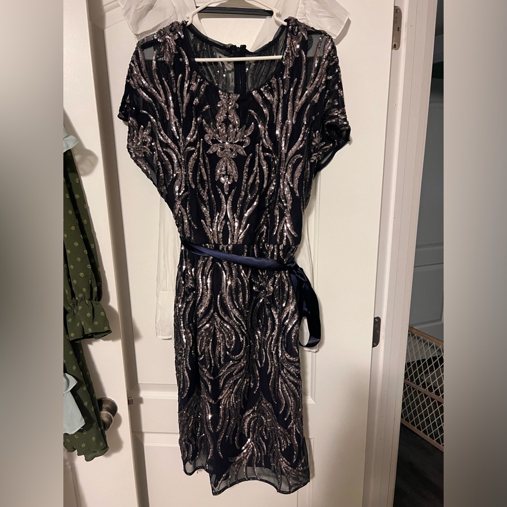 R&M Richards sequin cocktail dress. New with tags never worn.